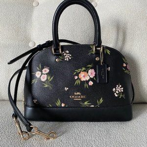 Coach Floral Mini Sierra Satchel or Crossbody w Blooming Garden, LIke New